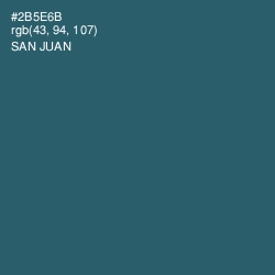#2B5E6B - San Juan Color Image